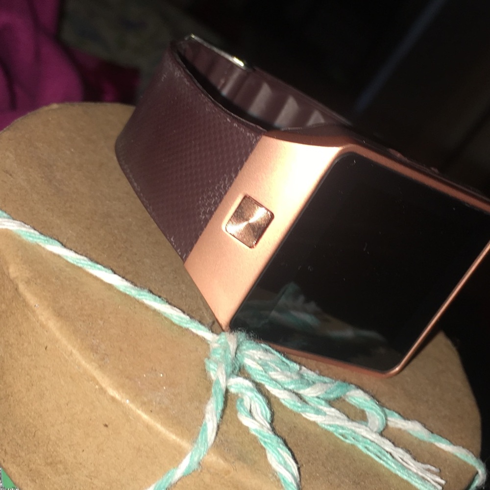 Rose gold smart watch